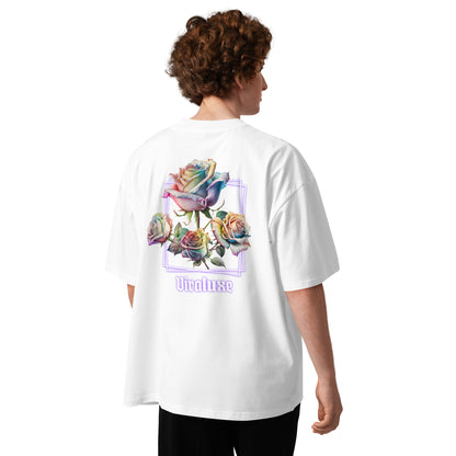 Rose Society Oversized T-Shirt - weiß